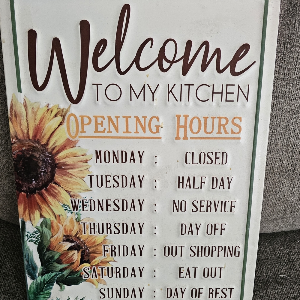 Sunflower Welcome Kitchen Sign